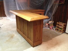 home oak bar - stained