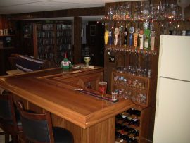 oak home bar