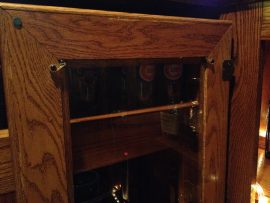 oak bar - cabinet door detail