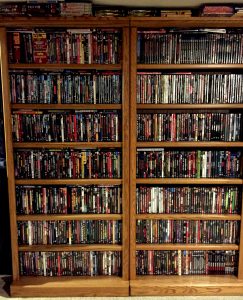 John Everson's shelf of horror movies on DVD
